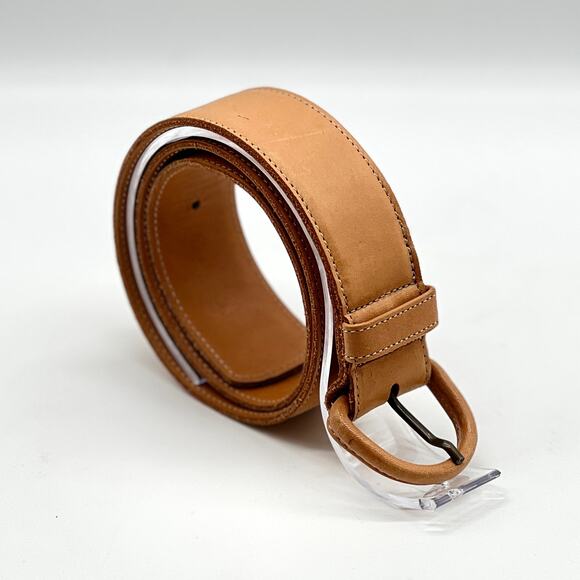 VINTAGE BANANA REPUBLIC Leather Belt Womens XS Saddle Tan Brown 28" Waist - Picture 3 of 10